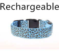 Leopard Glow-In-The-Dark Led Pet Collar: Keep Your Furry Friend Safe And Stylish!