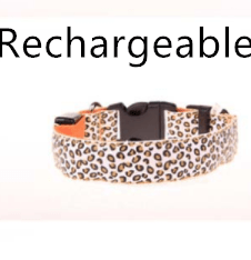 Leopard Glow-In-The-Dark Led Pet Collar: Keep Your Furry Friend Safe And Stylish!