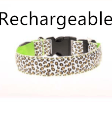 Leopard Glow-In-The-Dark Led Pet Collar: Keep Your Furry Friend Safe And Stylish!