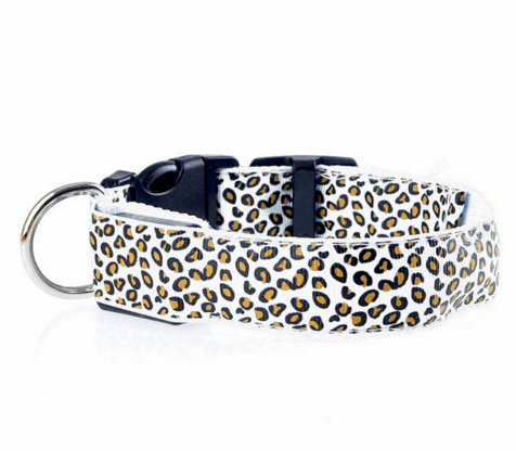 Leopard Glow-In-The-Dark Led Pet Collar: Keep Your Furry Friend Safe And Stylish!