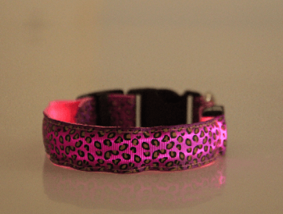 Leopard Glow-In-The-Dark Led Pet Collar: Keep Your Furry Friend Safe And Stylish!